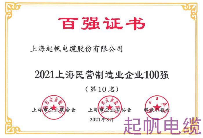 2021年上海民營制造業(yè)企業(yè)100強 2021年上海民營制造業(yè)企業(yè)100強